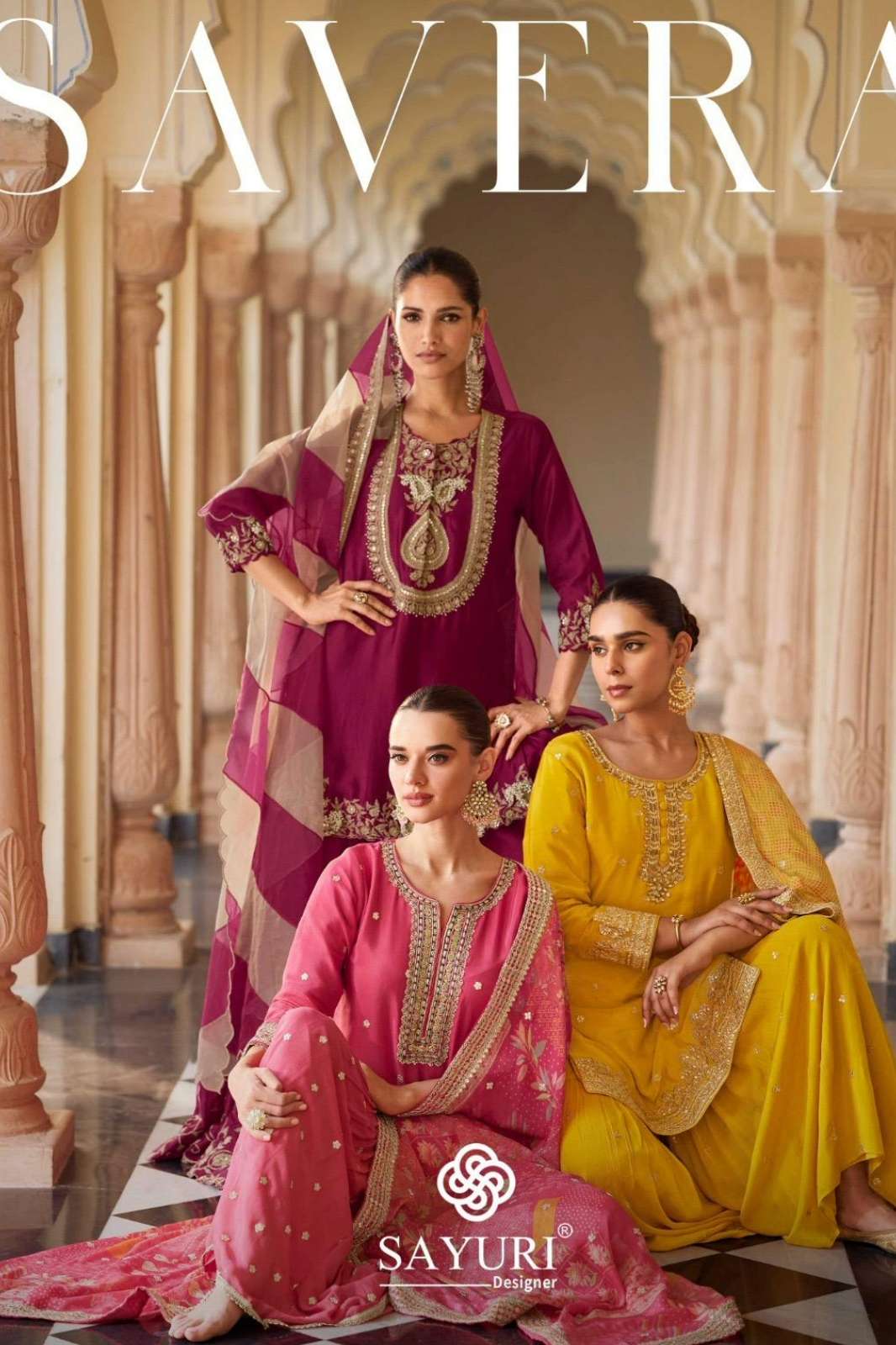 SAYURI SAVERA READY TO WEAR PREMIUM REAL CHINON SILK SUIT