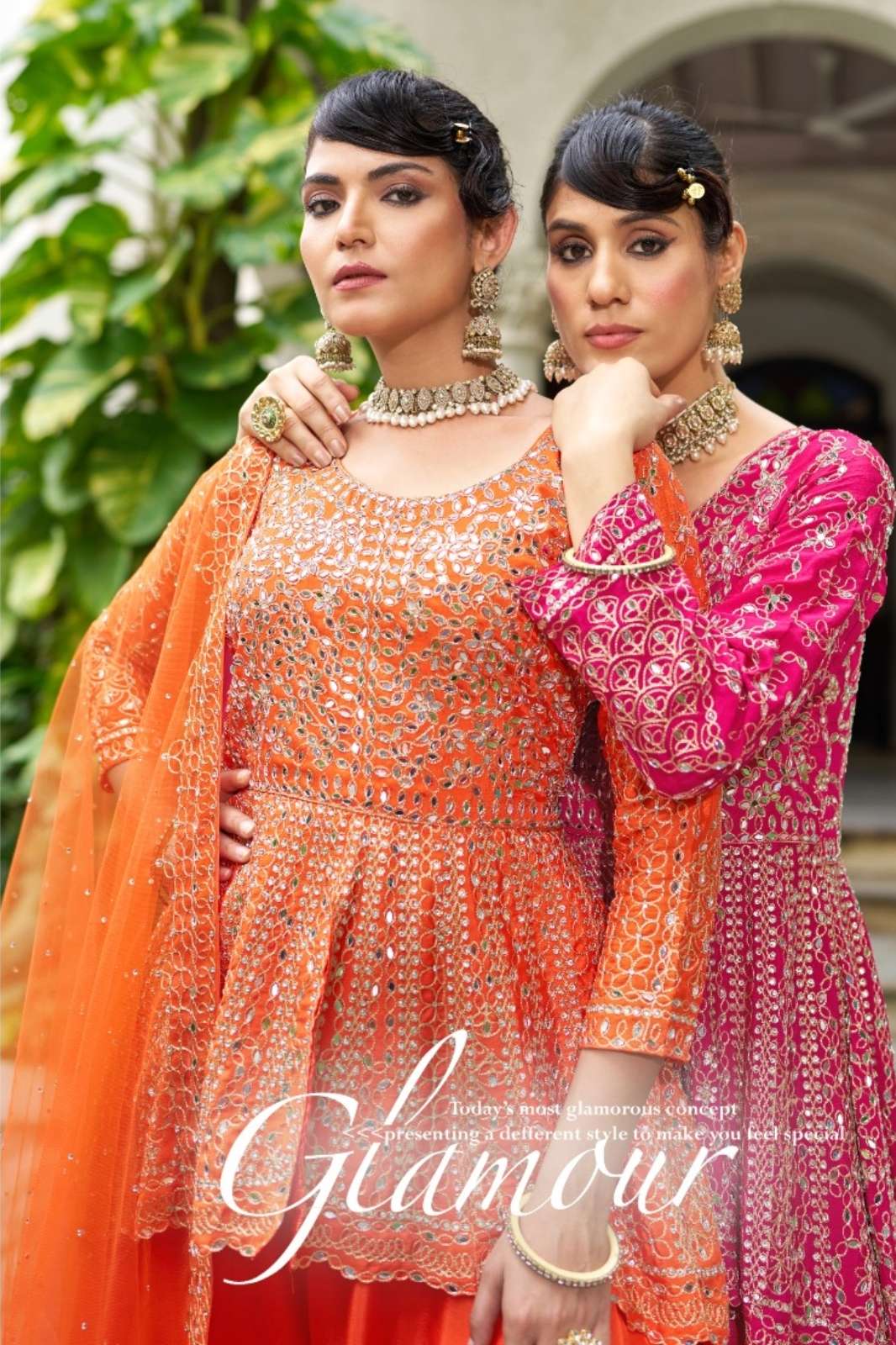 SENHORA  SAHIBA VOL 2 READY TO WEAR HEAVY EMBROIDERED PEPLUM TOP WITH PLAZZO 