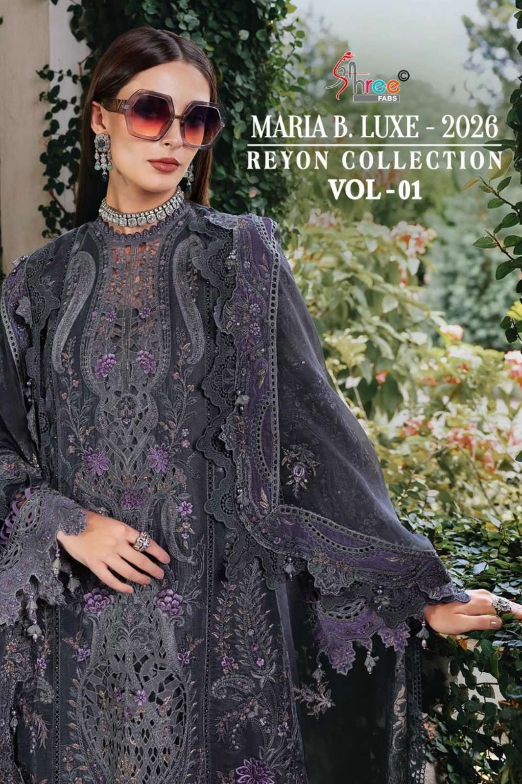 SHREE MARIYA B LUXE 2026 STUNNING RAYON SUIT WITH HEAVY EMBROIDERY 
