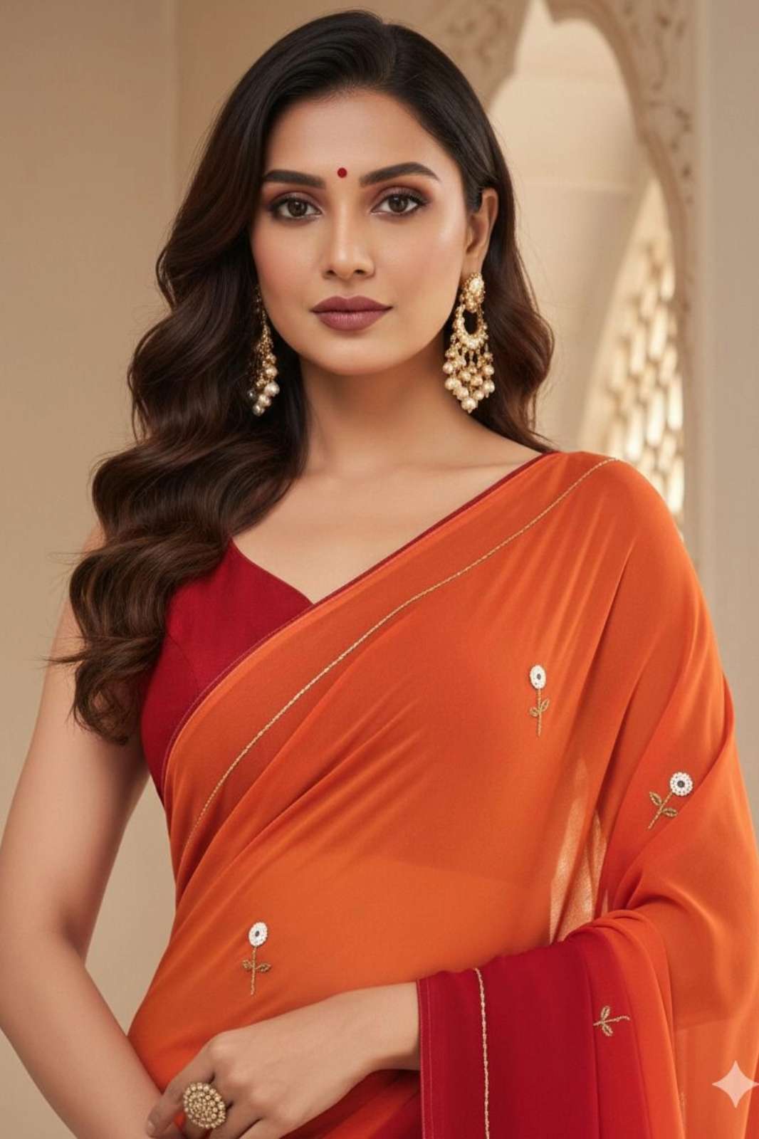 SHRI BALAJI 19635 ELEGANT OMBRE LIGHTWEIGHT GEORGETTE SAREE