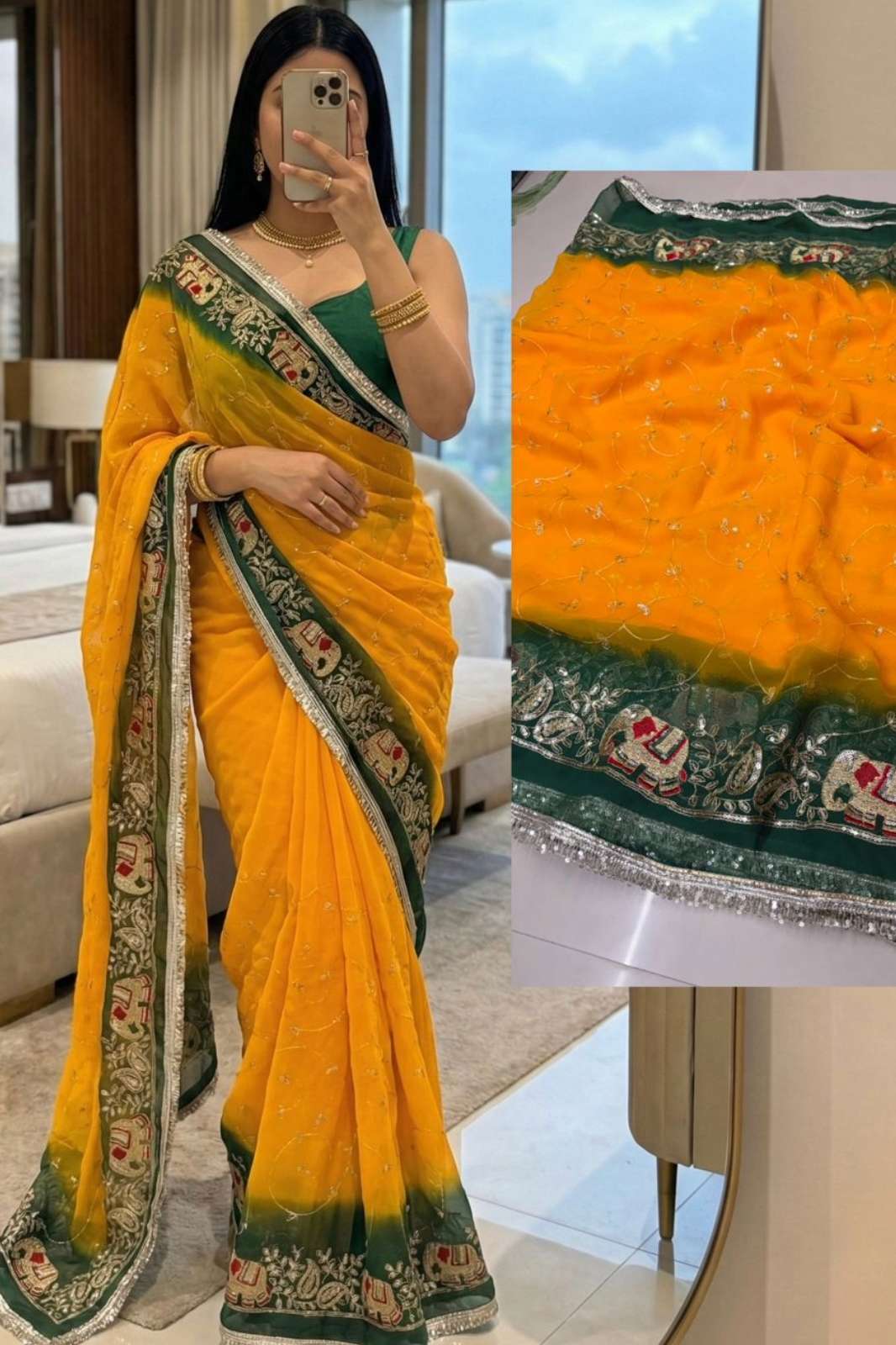 Shri Balaji 20179 Premium special Faganiyo Royal Georgette Saree collection for festive wear