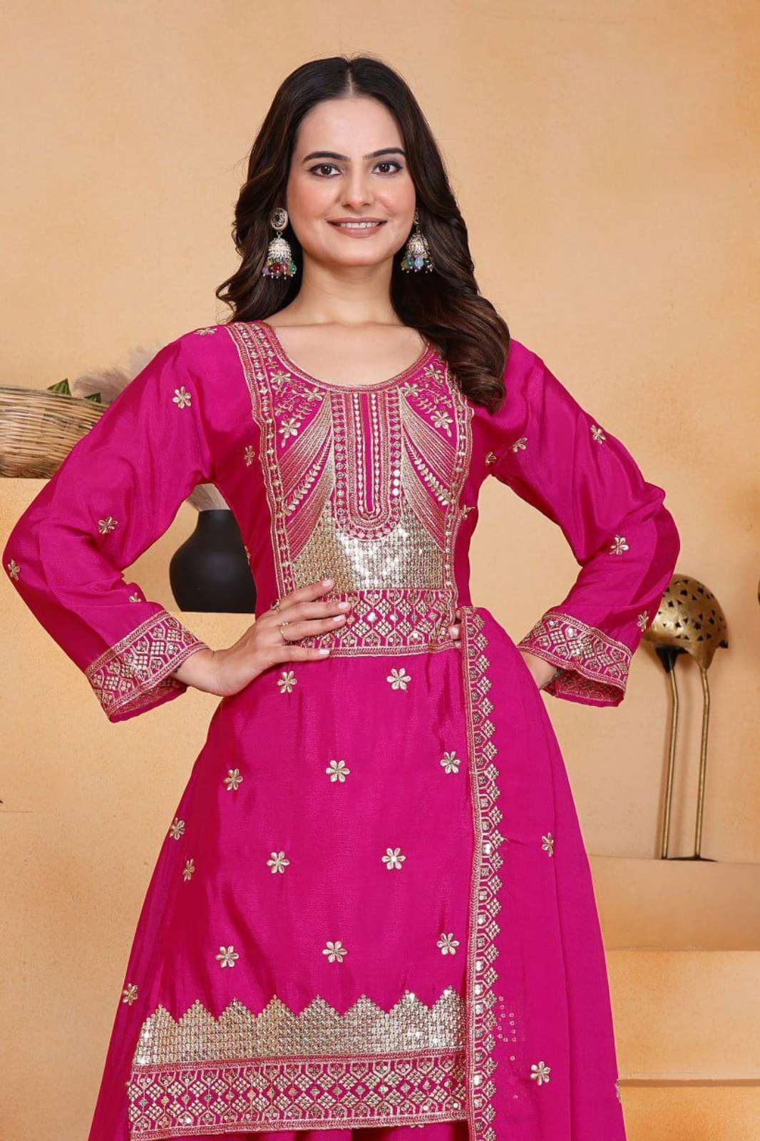 SHRI BALAJI DV 25314 STUNNING READY TO WEAR HEAVY EMBROIDERED SEQUENCE WORK SHARARA SUIT FOR RESELLER