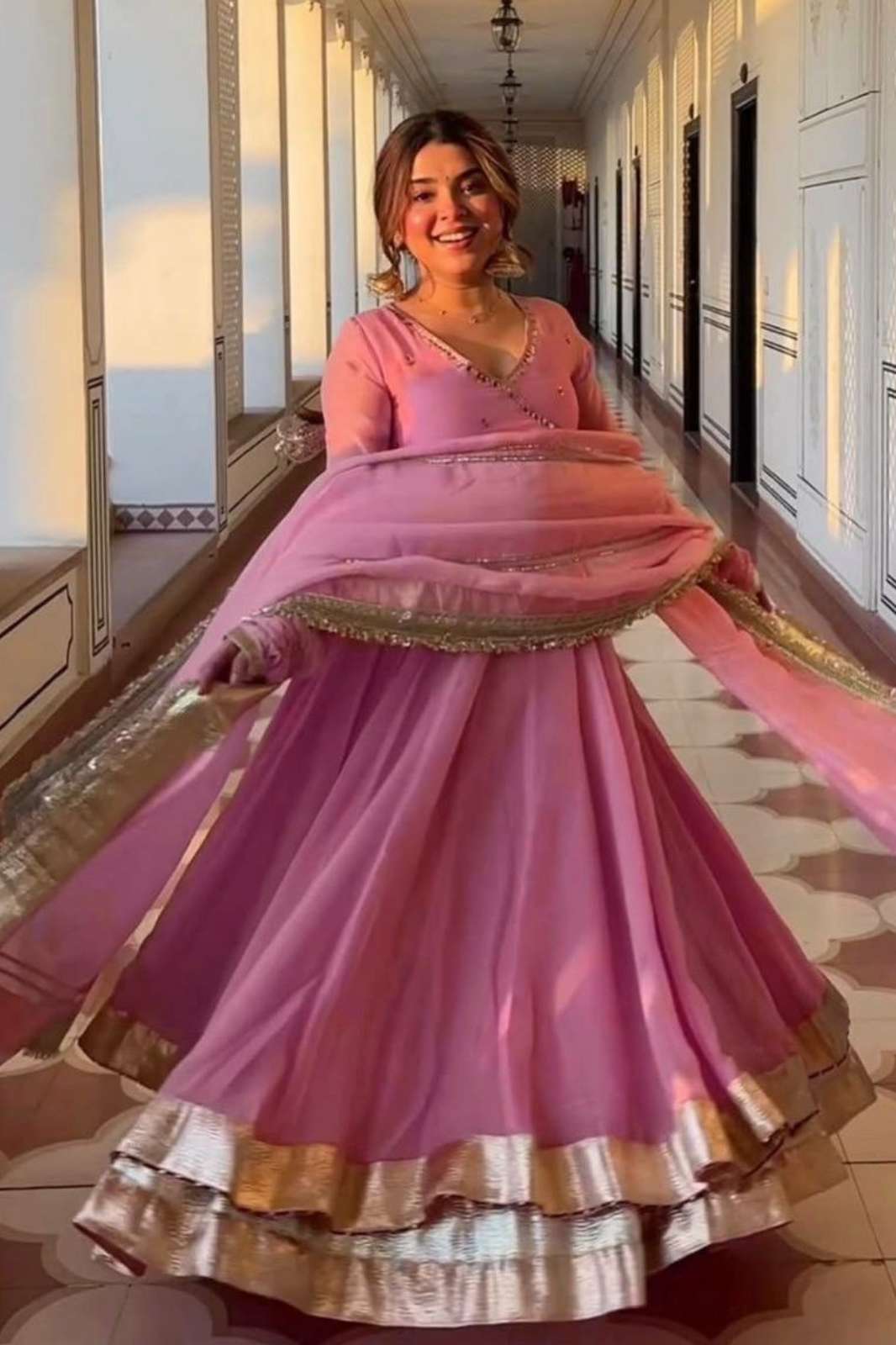 SHRI BALAJI DV 25325 TABBY ORGANZA READY TO WEAR SEQUENCE EMBROIDERED ANARKALI SUIT FOR RESELLER 