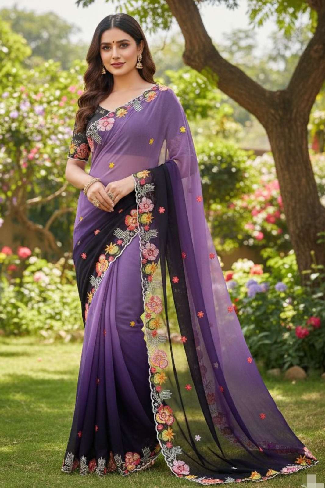 Shri Balaji Emporium 838 Georgette Most Beautiful Sequence Saree Collection