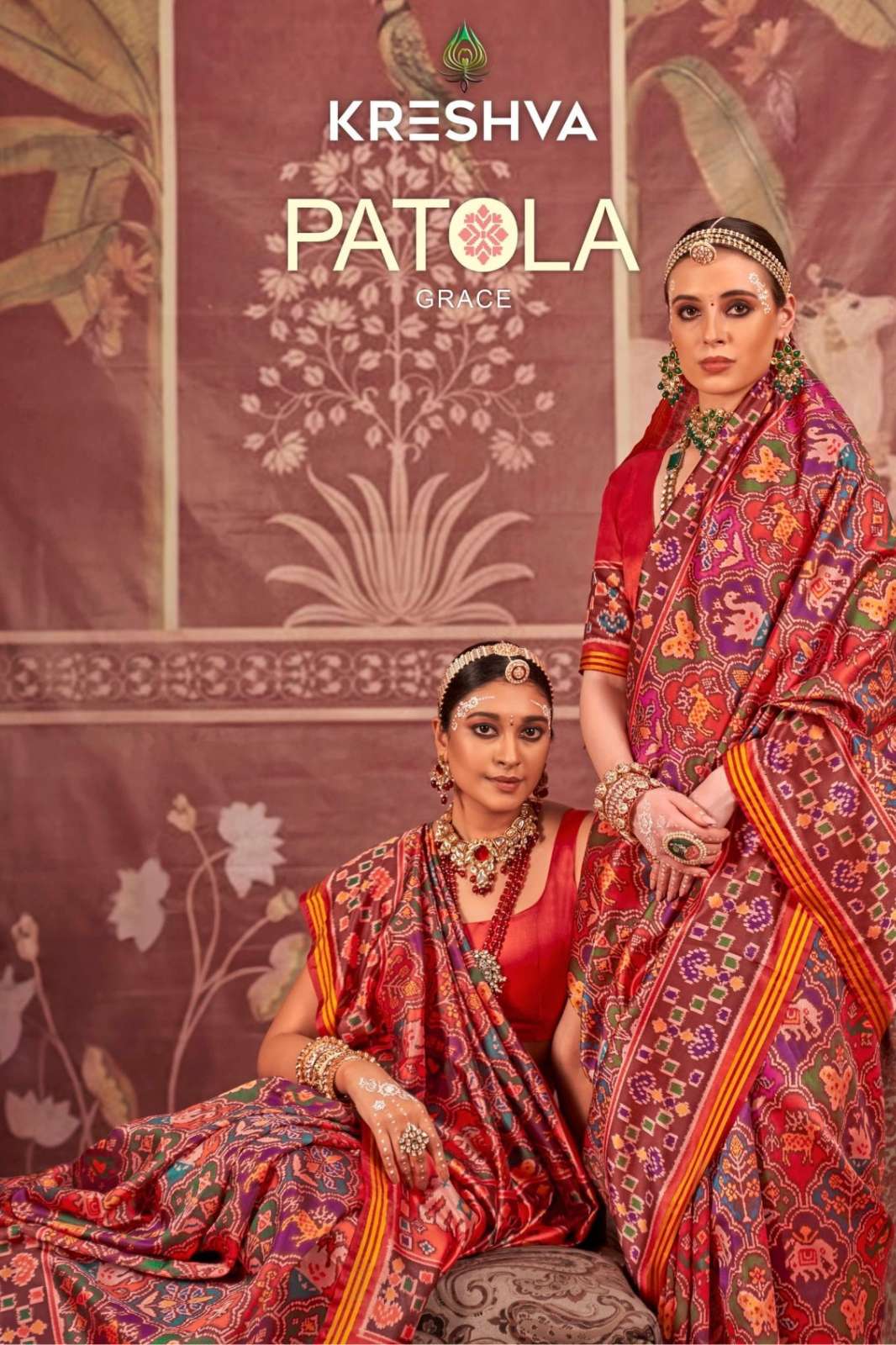 Shri Balaji Emporium Kreshva Patola Grace P 043 TO P 046 Silk Weaving Border Saree