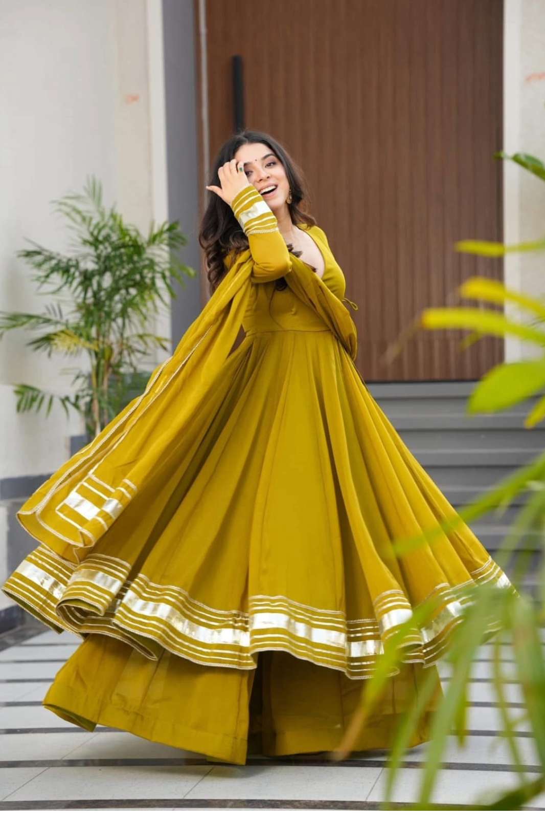 Shri balaji emporium presents 1221 New Premium 3 Piece Anarkali suit for small events or family gatherings