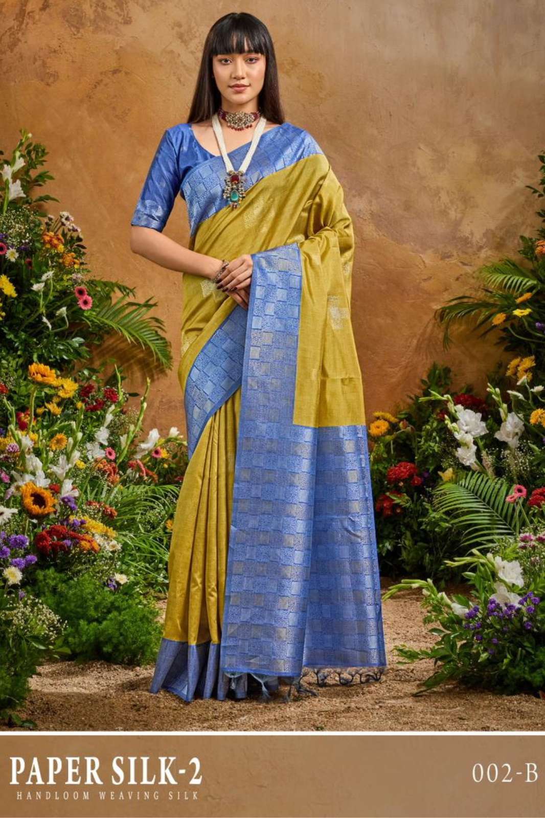 Shri Balaji Emporium Rajtex Paper Silk 02 002A TO 002F Handloom Weaving Paper Silk Saree