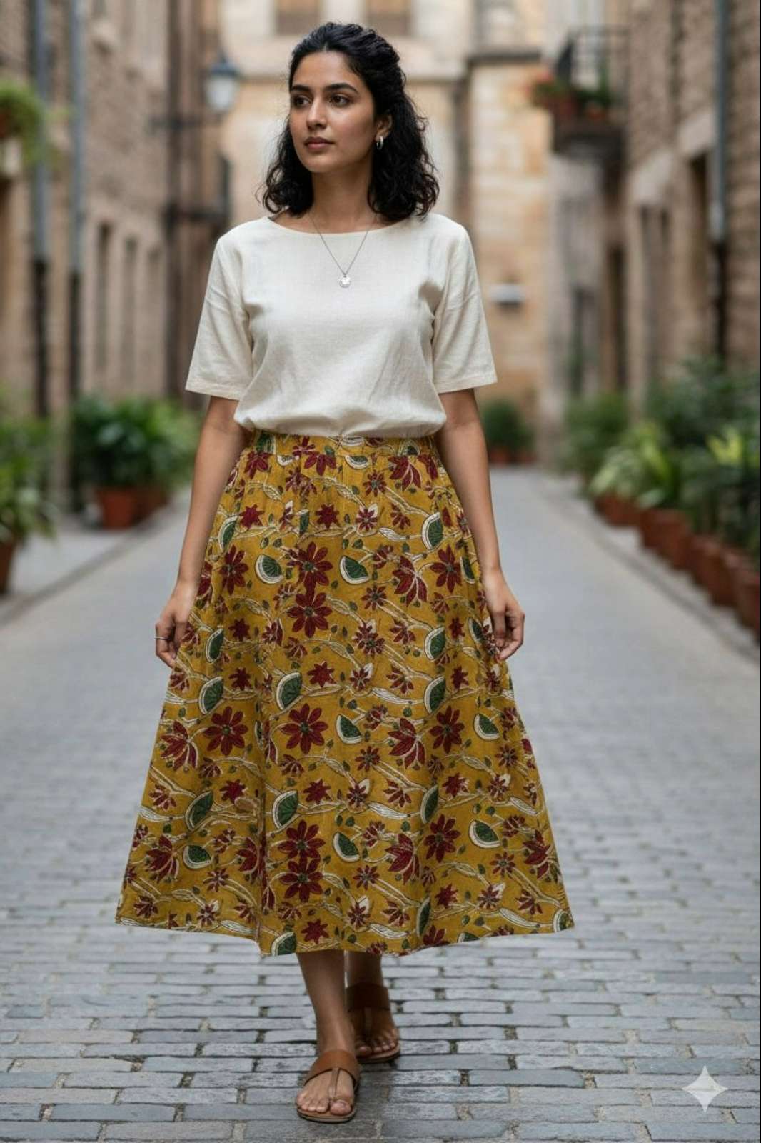 Shri Balaji Emporium RF 19638 Ready to Wear Bagru Hand Block Printed Cotton Short Skirts