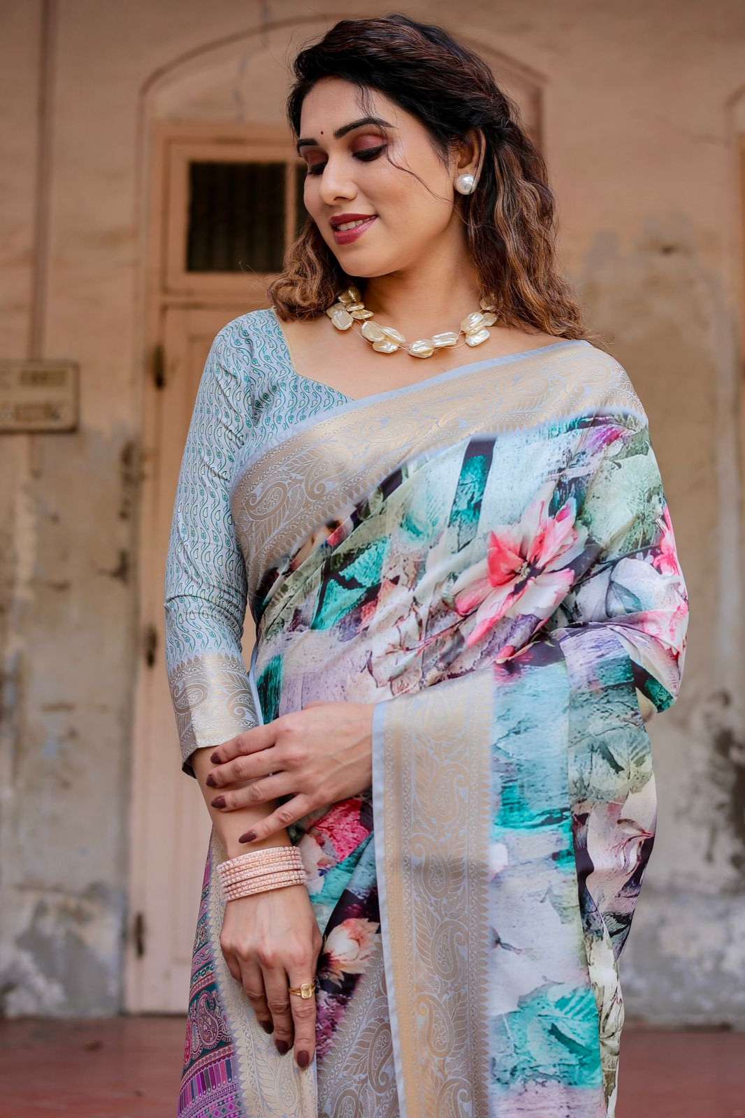 Shri Balaji Emporium TUSSAR 1077 Luxury Digital Print Tussar Silk Saree