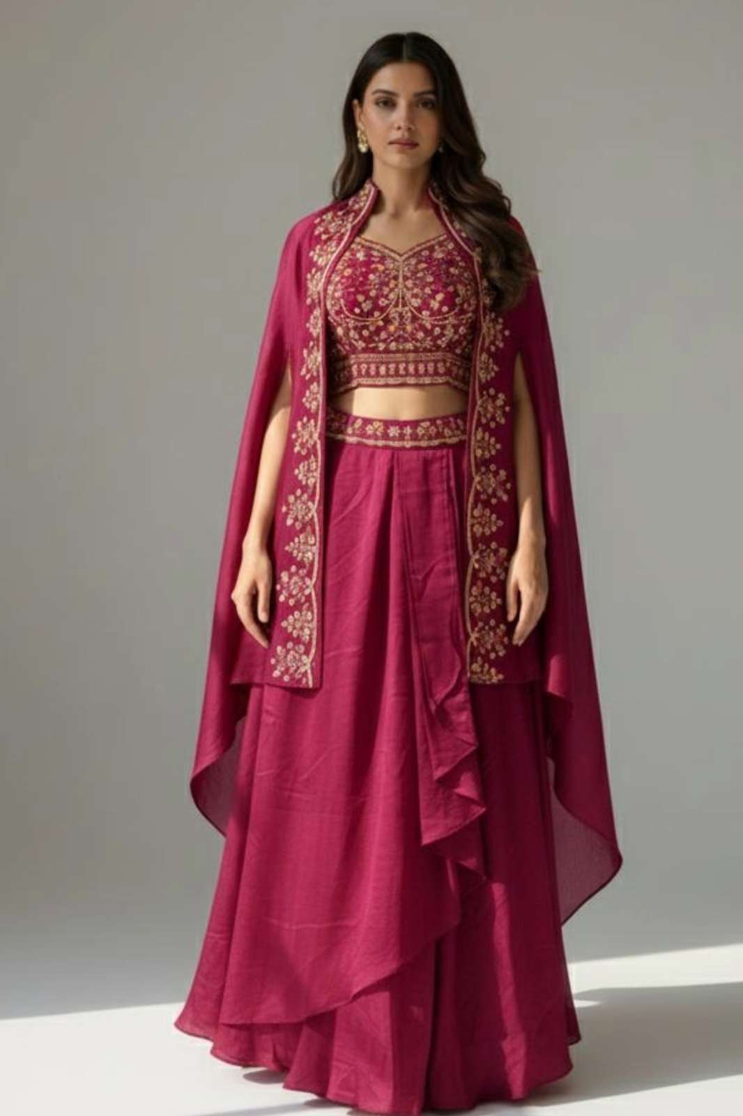 Shri Balaji Presents Gulabo beautiful Vichitra Silk Beads Choli With Shrug for Wholeseller 