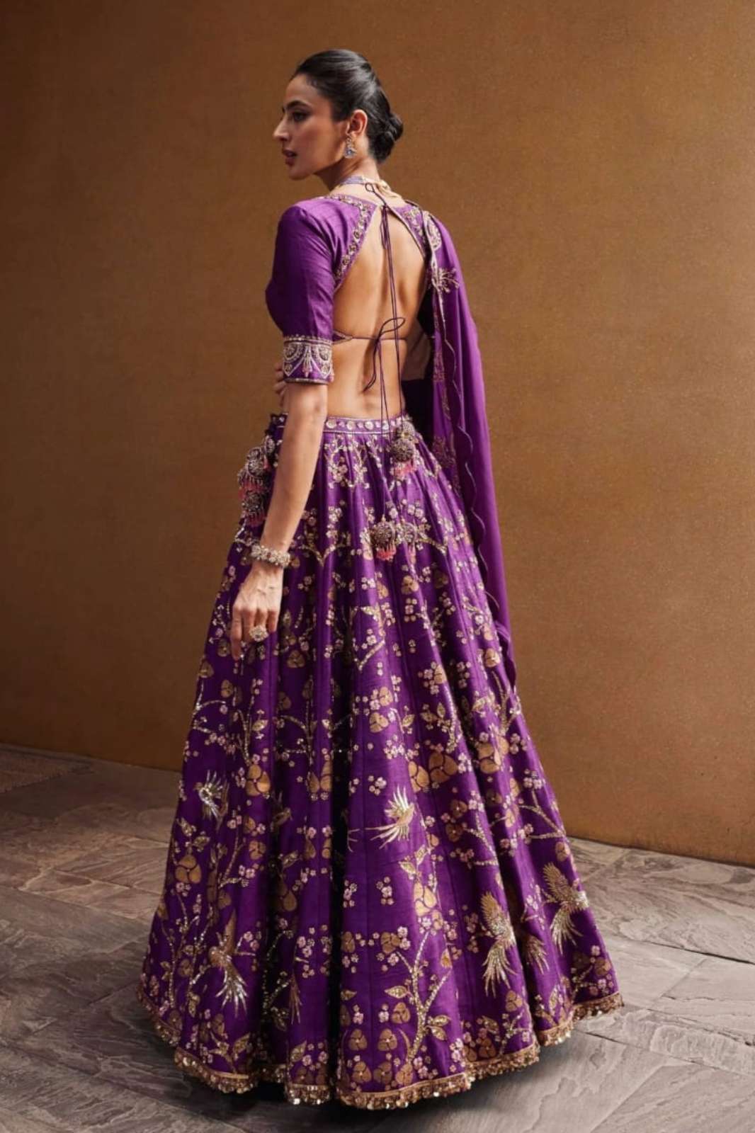 SHRI BALAJI L 3084 ROYAL PURPLE MULTI WORK WEDDING LEHENGA