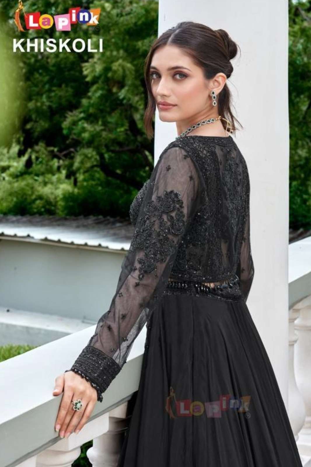 SHRI BALAJI LAPINK 19792 VISCOSE WORK HAND EMBROIDERED SEQUENCE AND PIPING WORK PARTY LEHENGA