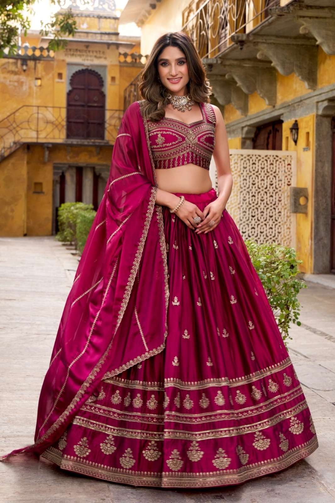 SHRI BALAJI LAUNCHES AVERI PREMIUM FANCY SEQUENCE AND THREAD EMBROIDERED PARTY WEAR LEHENGA FOR WHOLESELLER 