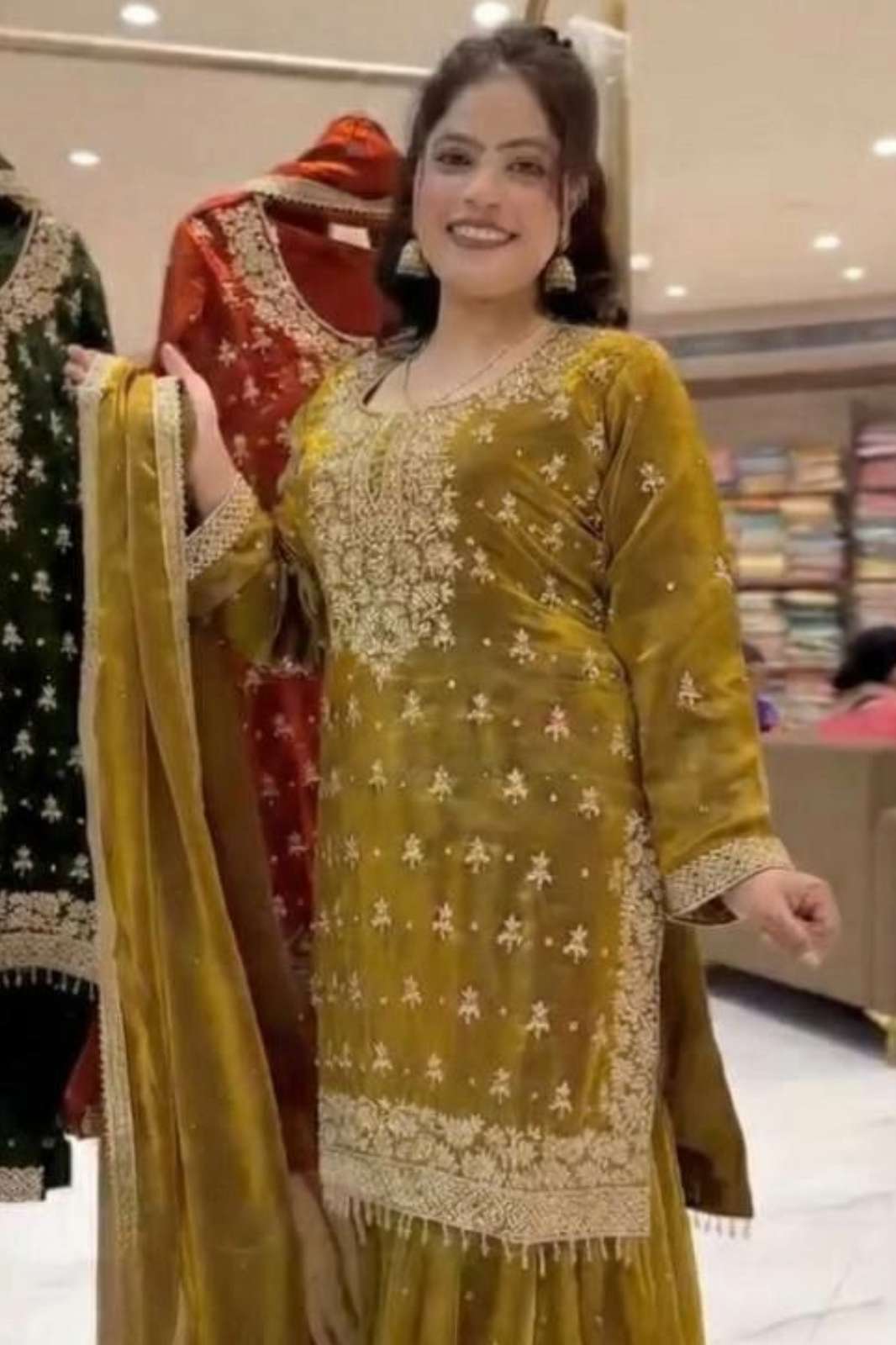 SHRI BALAJI LAUNCHES DESIGNER VILLA  DV 25264 BEAUTIFUL EMBROIDERED SILK SHARARA SUIT 