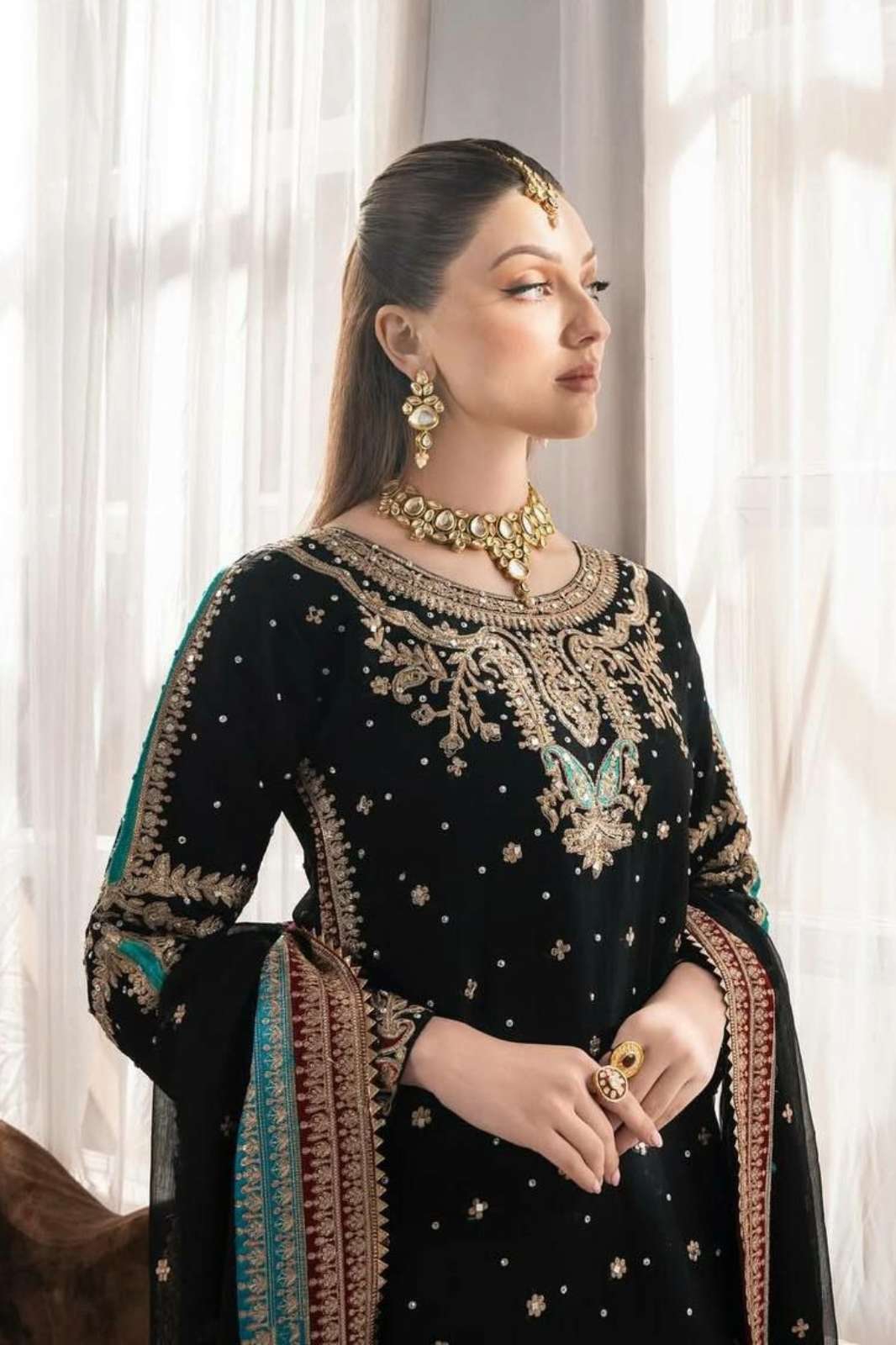 SHRI BALAJI LAUNCHES DESIGNER VILLA DV 25268 BEAUTIFUL SEQUENCE EMBROIDERED GEORGETTE SUIT 