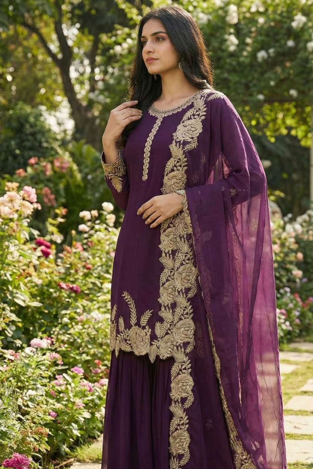 SHRI BALAJI LAUNCHES DESIGNER VILLA DV 25275 READY TO WEAR EMBROIDERED GEORGETTE PAKISTANI SUIT 