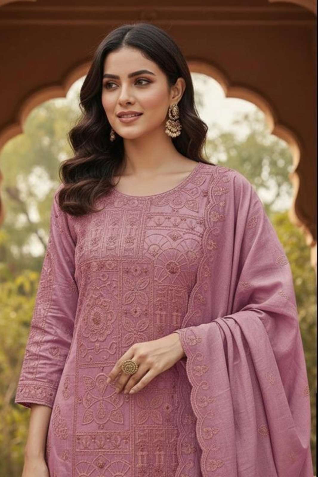 SHRI BALAJI LAUNCHES HOOR TEX HF 499 A STUNNING CHINNON EMBROIDERED PAKISTANI SUIT FOR RESELLER