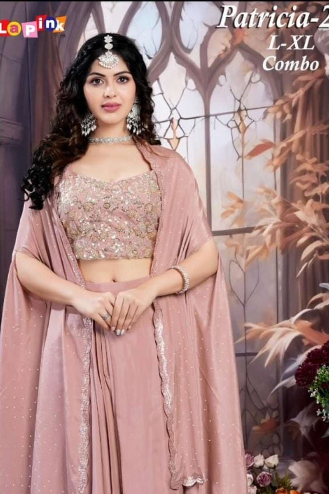 SHRI BALAJI LAUNCHES LAPINK PATRICIA 2 BEAUTIFUL EMBROIDERED SILK FABRIC READY TO WEAR SKIRT