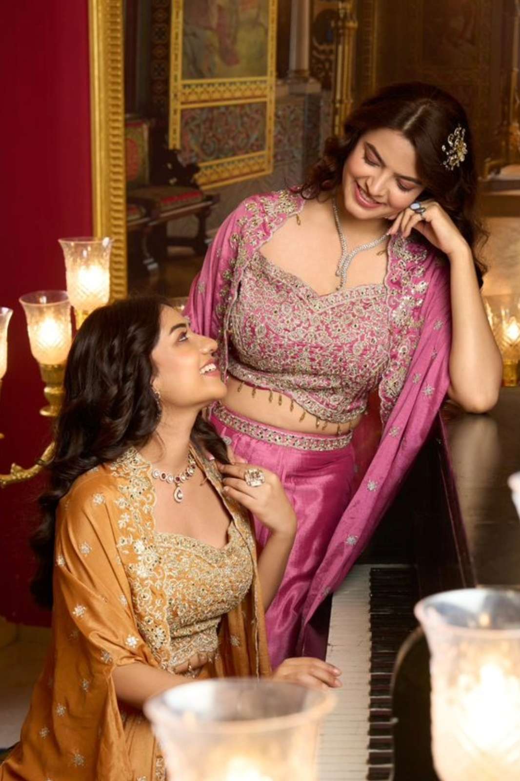 SHRI BALAJI LAUNCHES SANIKA FASHION RAAG CHINON SILK HEAVY EMBROIDERERY AND MIRROR WORK INDO WESTERN DRESS