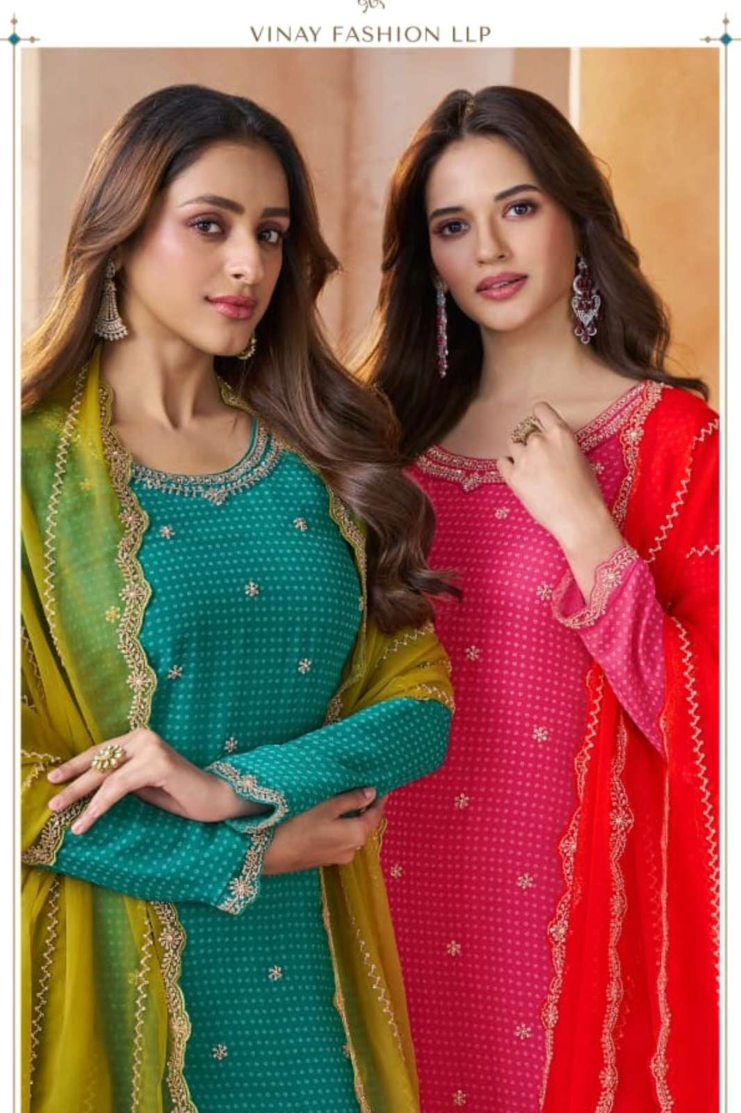 SHRI BALAJI LAUNCHES VINAY KULEESH MISHKA BEAUTIFUL CHIFFON ORGANZA BEAD WORK MUSLIM SUIT FOR WHOLESELLER