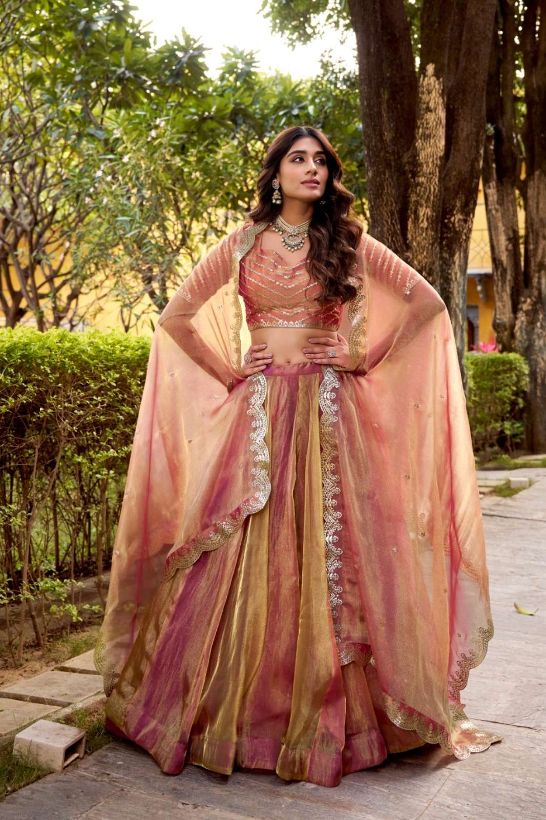 SHRI BALAJI PRESENTS 1454PNK ASTHETHIC SILK EMBROIDERED LEHENGA 