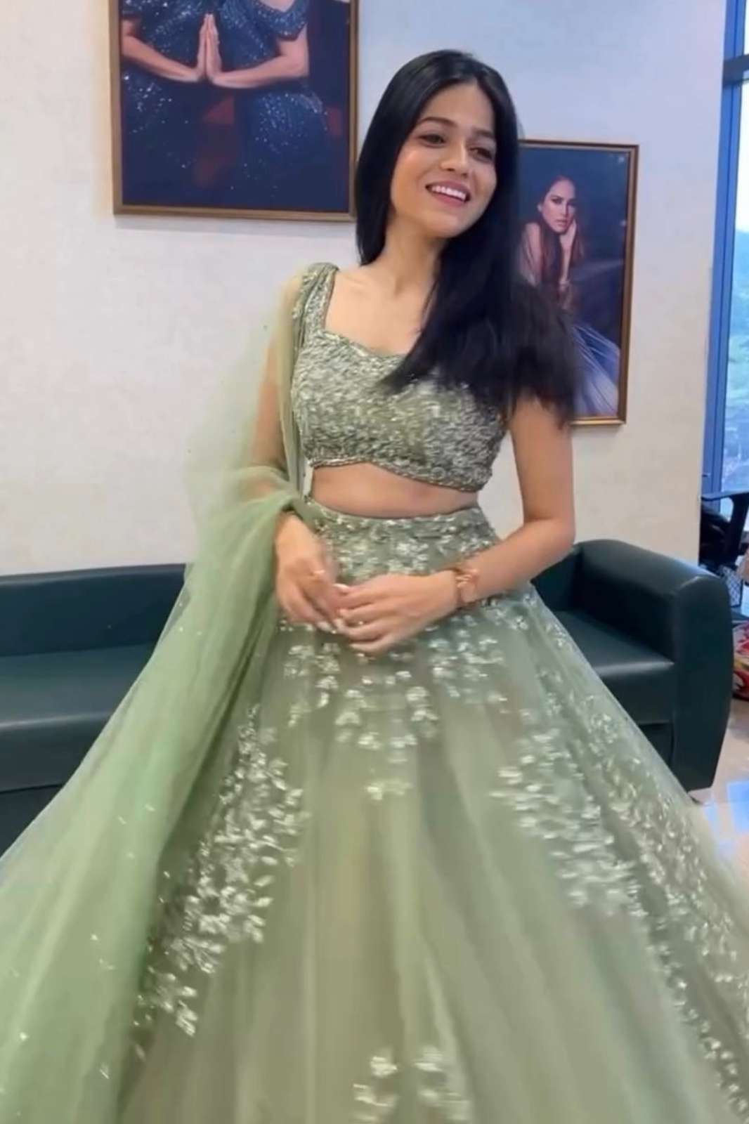 SHRI BALAJI PRESENTS 20034 CODDING AND SEQUENCE WORK BUTTERFLY NET PARTY WEAR LEHENGA 