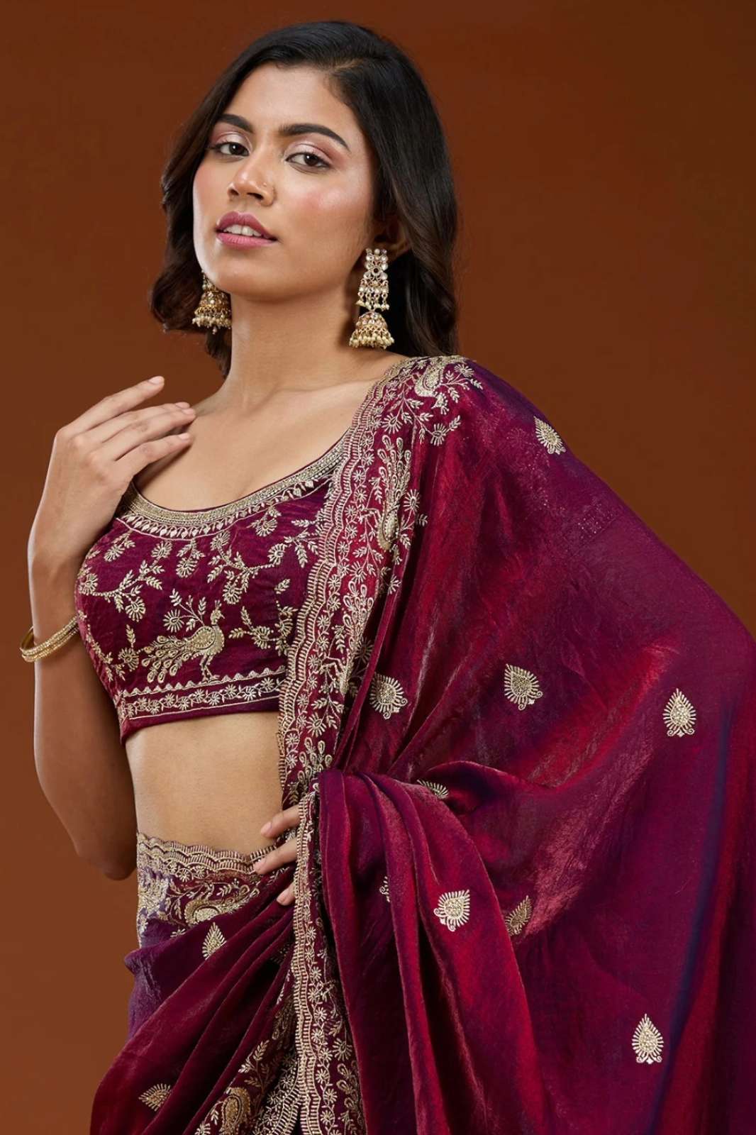 SHRI BALAJI PRESENTS BT 438 SILK EMBROIDERED THREAD AND ZARI WORK FANDY SILK  SAREE
