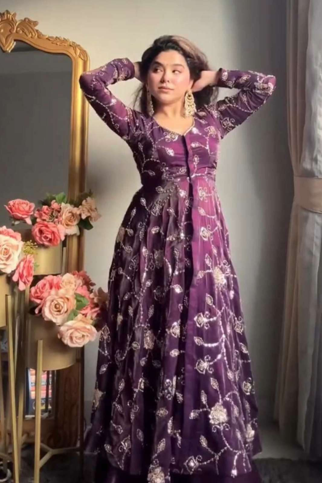 SHRI BALAJI PRESENTS DV 25336 EMBROIDERED SEQUENCE WORK FENDI SILK MUSIM STLYE SHARARA SUIT 