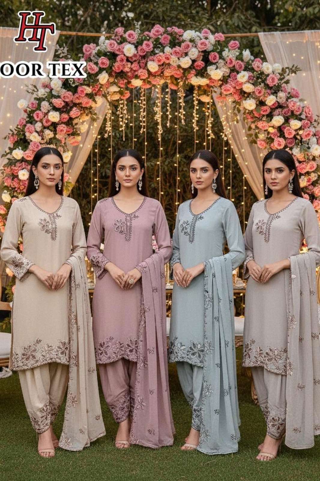 SHRI BALAJI PRESENTS HF 492 A READY TO WEAR HEAVY GEORGETTE CUT WORK  PAKISTANI SUIT FOR WHOLESELLER