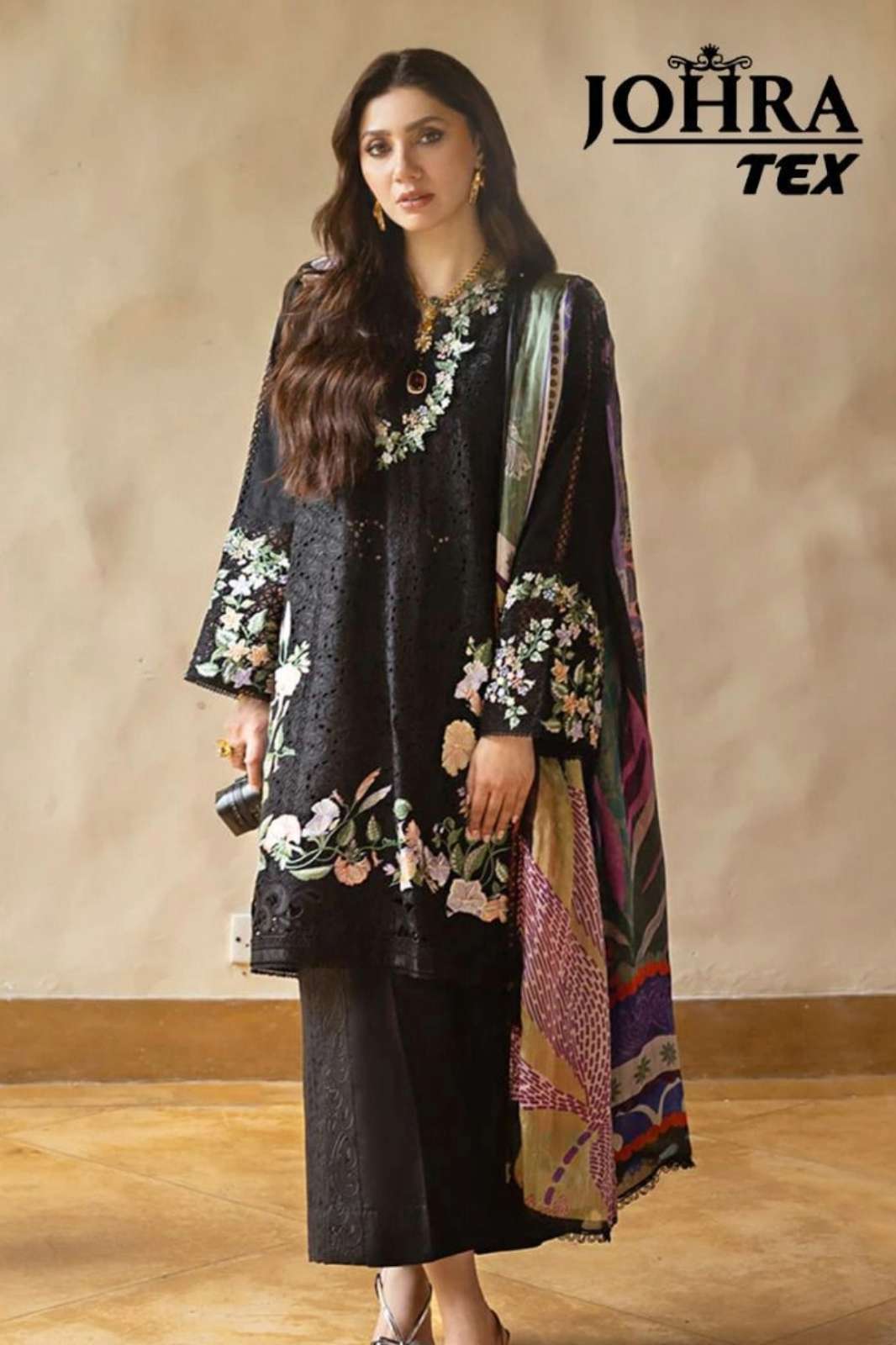 SHRI BALAJI PRESENTS JOHRA TEX JT 176 E EMBROIDERED CAMBRIC COTTON PAKISTANI STYLE SUIT FOR RESELLER