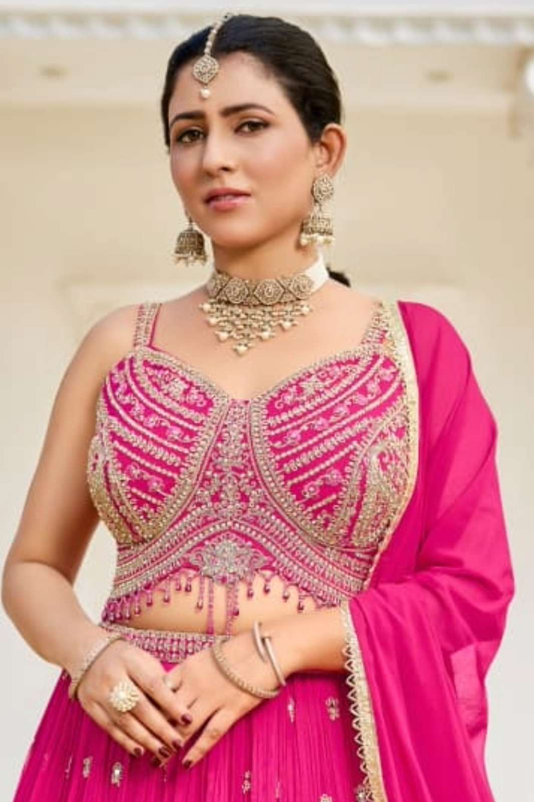 SHRI BALAJI PRESENTS LAPINK SANU 14 BEAUTIFUL HEAVY EMBROIDERED READY TO WEAR LEHENGA