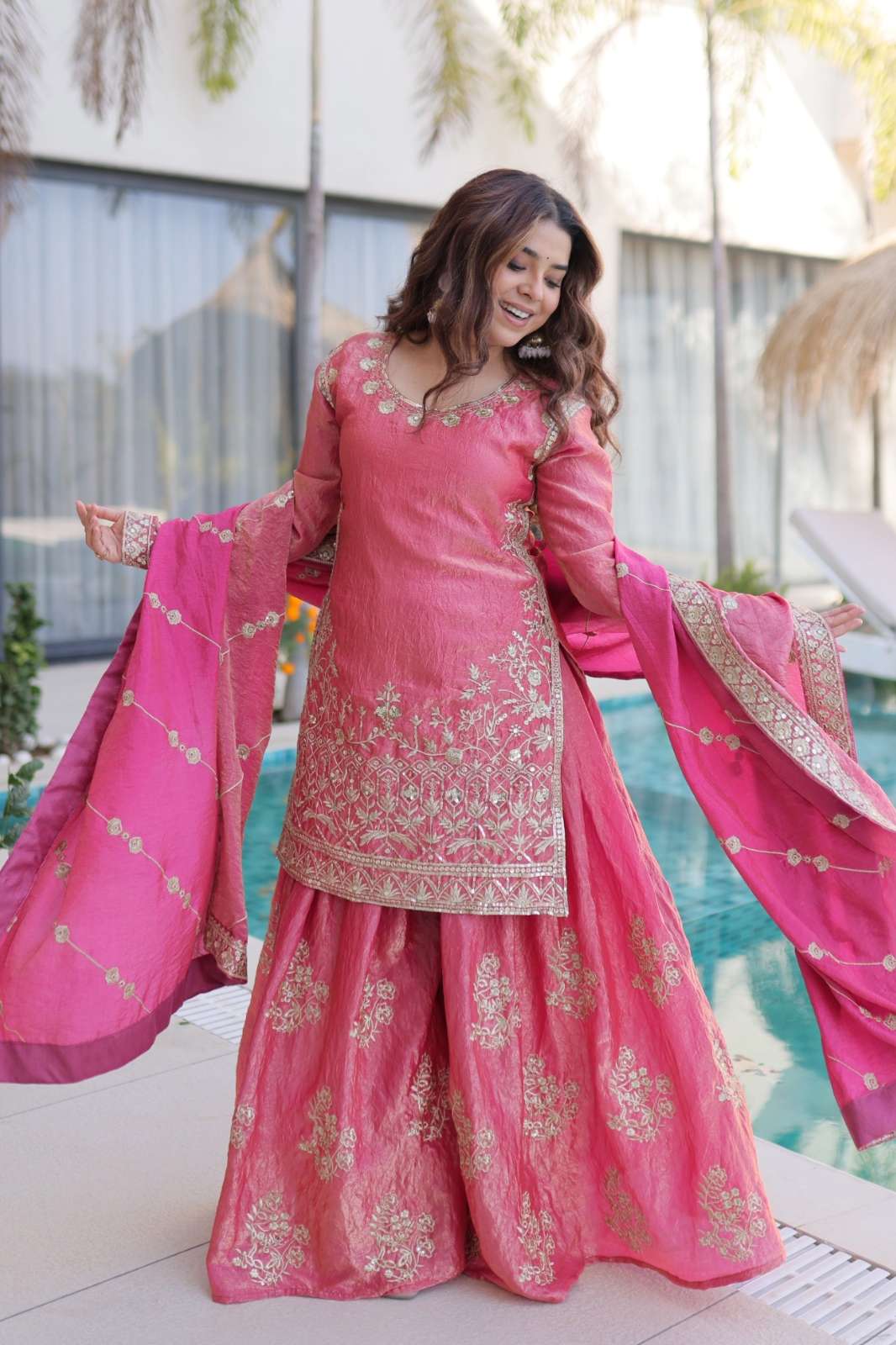 SHRI BALAJI PRESENTS LW 9320 PREMIUM DESIGNER READYMADE SHARARA SUIT COLLECTIONS