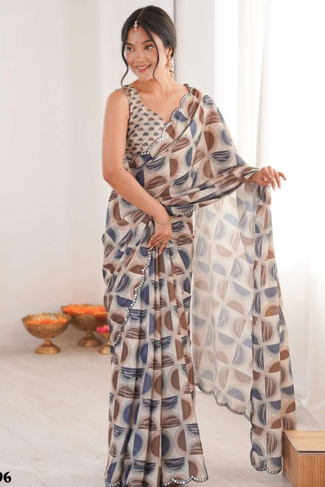 SHRI BALAJI PRESENTS MAHOTSAV VIVAARA 19962 ASTHETIC DIGITAL PRINTED CHINON SAREE FOR EVERYDAY TO CASUAL WEAR 