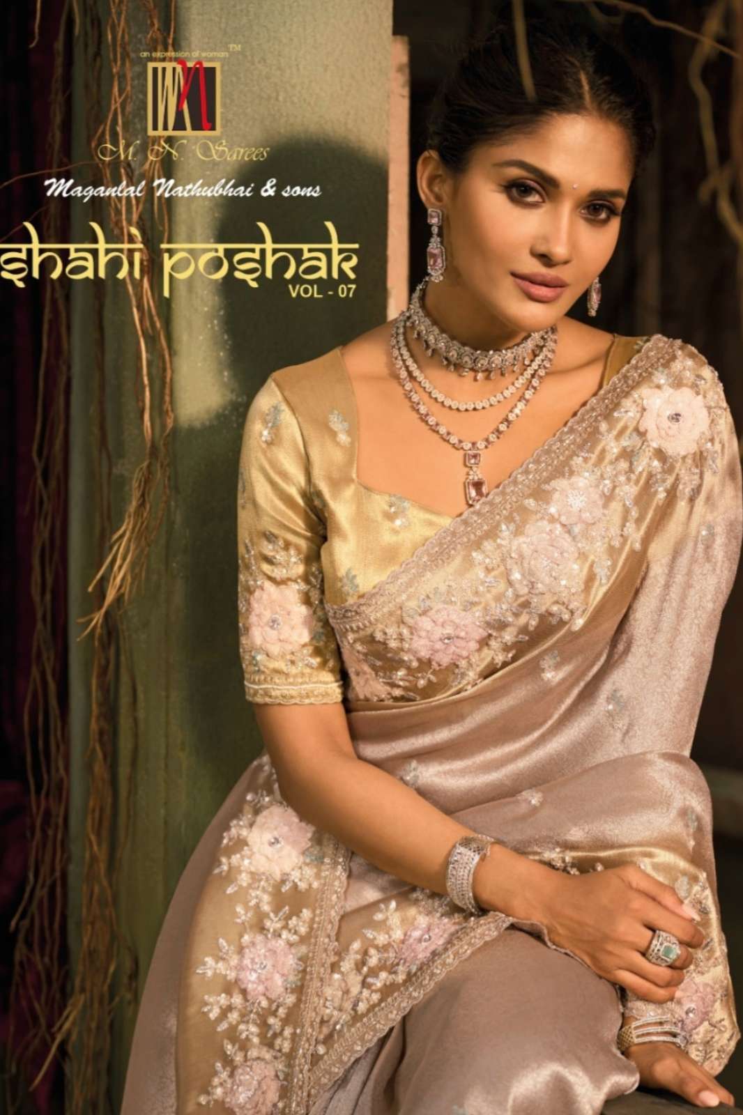 Shri Balaji Presents MN Shahi Poshak Vol 07 Pure silk sarees featuring rich handwork and premium detailing 