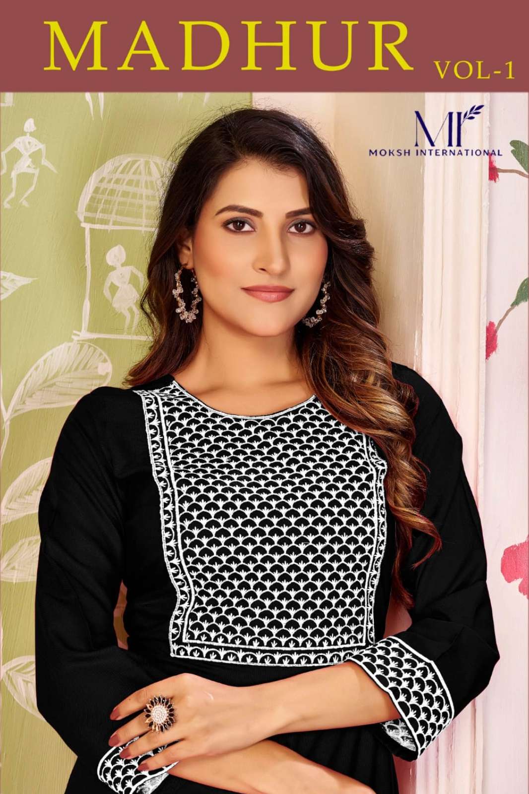 SHRI BALAJI PRESENTS MOKSH INTERNATIONAL MADHUR Vol 1 ELEGANT EMBROIDERED RAYON KURTIS FOR WHOLESELLERS 