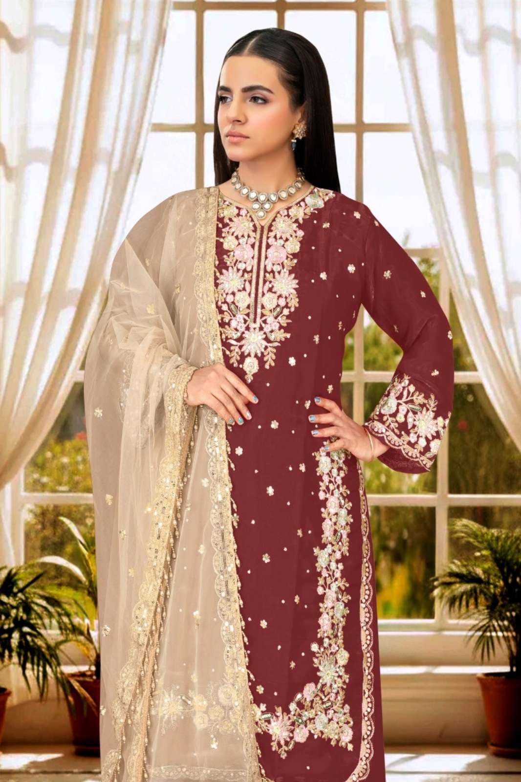 SHRI BALAJI PRESENTS MOTIFZ R 1282 STUNNING JIMMY CHOO EMBROIDERED PAKISTANI SUIT COLLECTION FOR WHOLESELLER