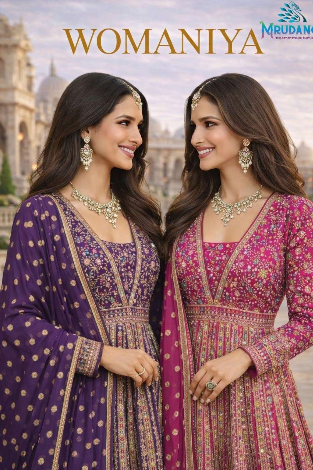 SHRI BALAJI PRESENTS MRUDANG WOMANIYA PAKISTANI COLLECTION PREMIUM GEORGETTE EMBROIDERED LEHENGA  