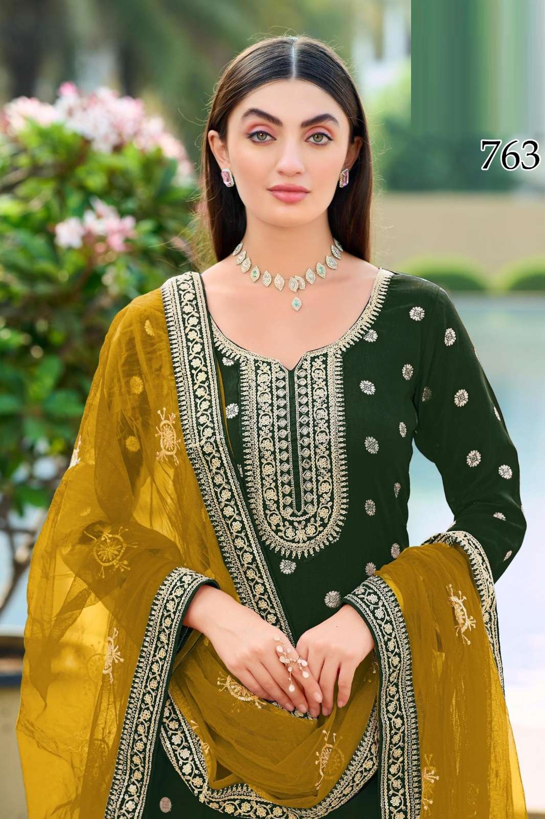 SHRI BALAJI PRESENTS MRUDANGI RANGOLI VOL 2 BEAUTIFUL VISCOSE EMBROIDERED PLAZZO SUIT 