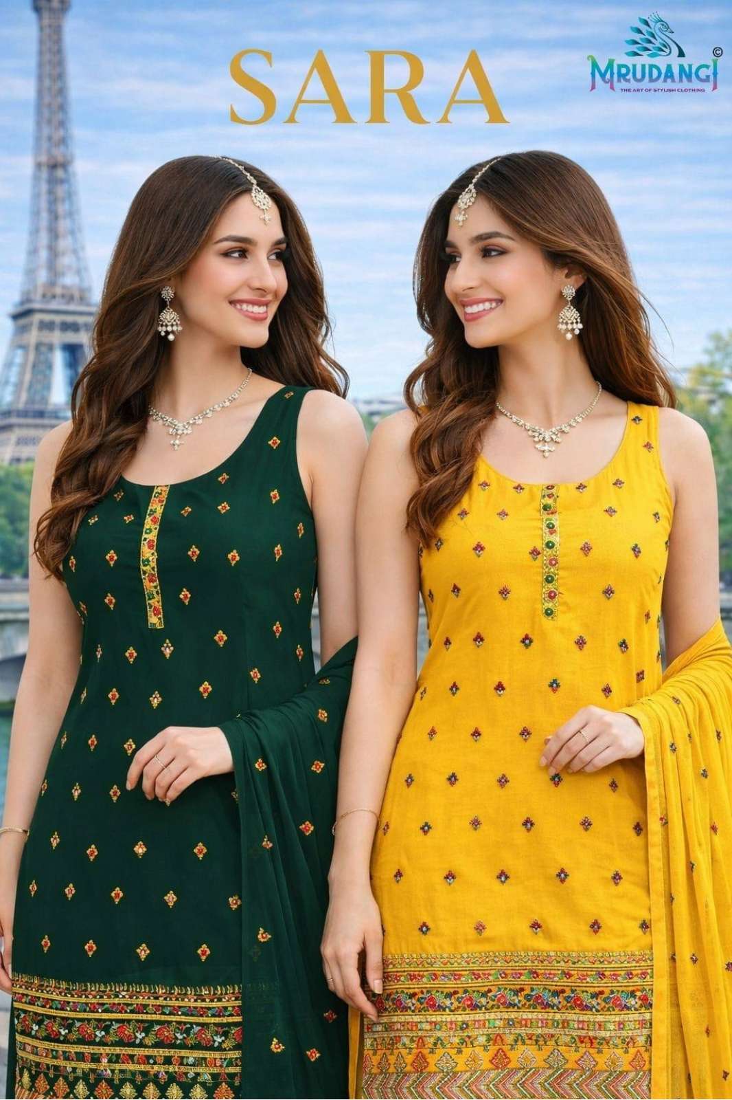 SHRI BALAJI PRESENTS MRUNDANGI SARA PREMIUM GEORGETTE HEAVY EMBROIDERED PAKISTANI SUIT FOR WHOLESELLER