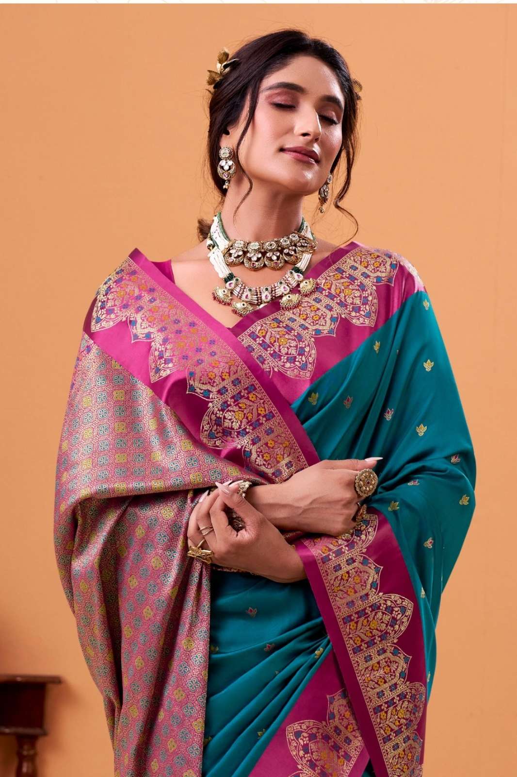 SHRI BALAJI PRESENTS RAJPATH TAAPI GHAT GHAT ELEGANT SOFT SATIN SILK TRADITIONALSAREE