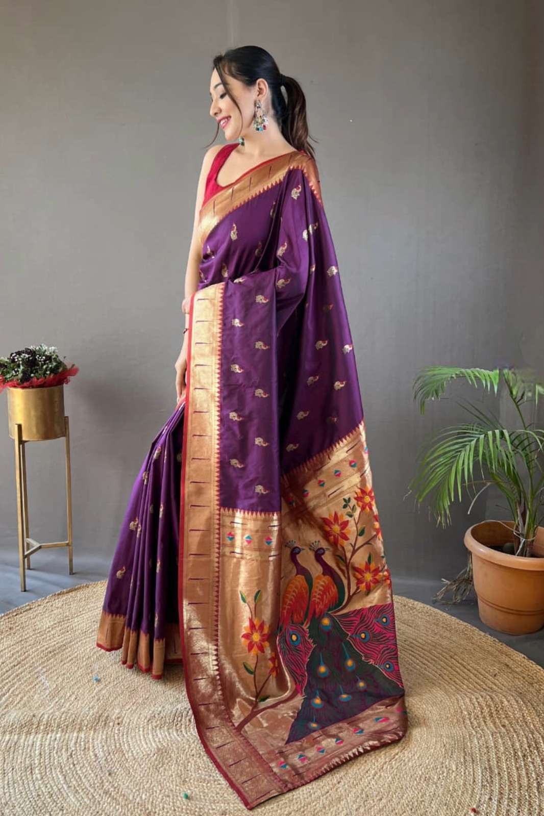 SHRI BALAJI PRESENTS RUKMANI BEAUTIFUL WEAVING WORKED PATHANI SILK SAREE COLLECTION FOR RESELLER