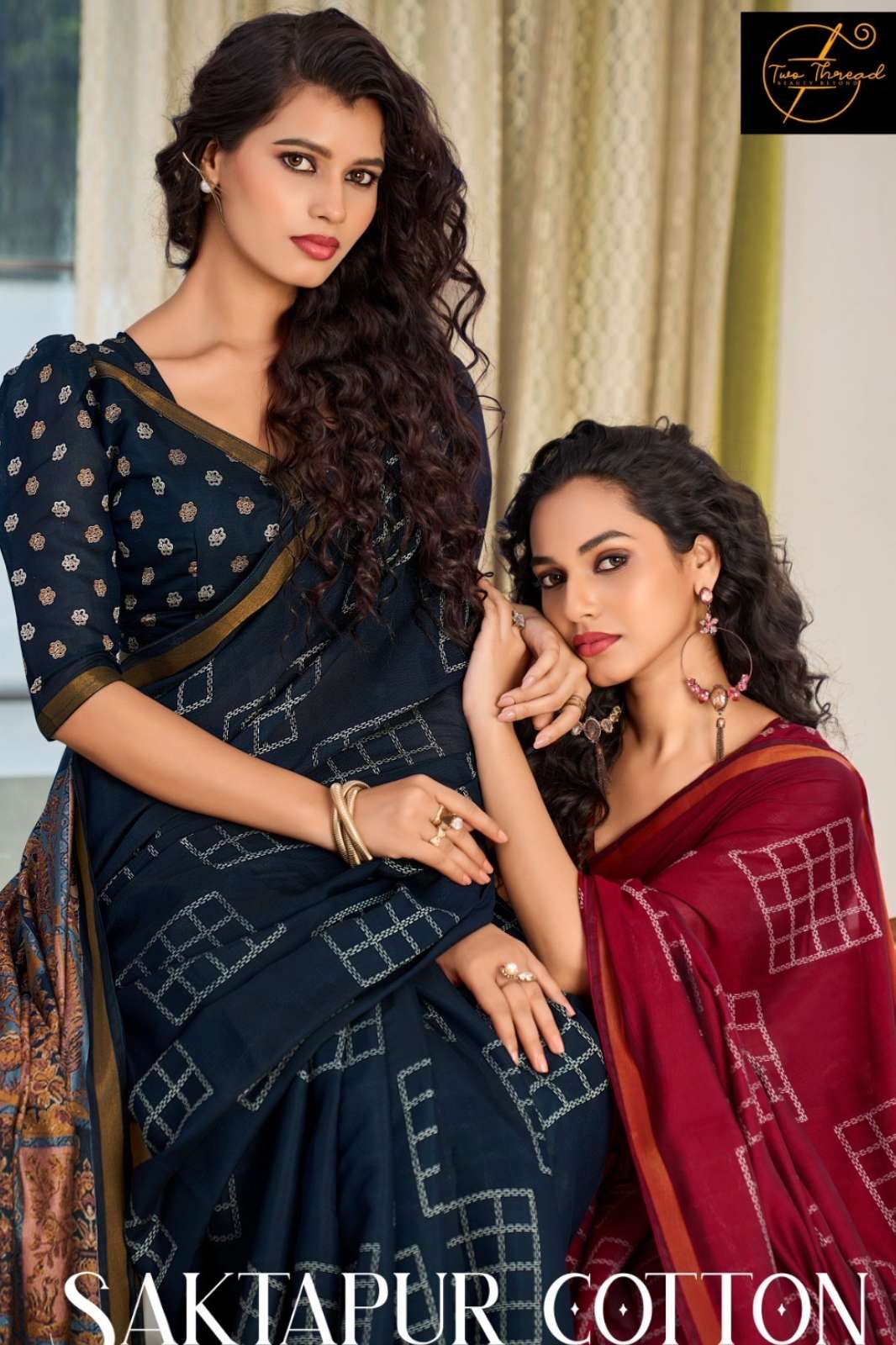 Shri Balaji Presents Saktapur Cotton Beautiful Cotton Silk Partywear Saree For Wholesellers