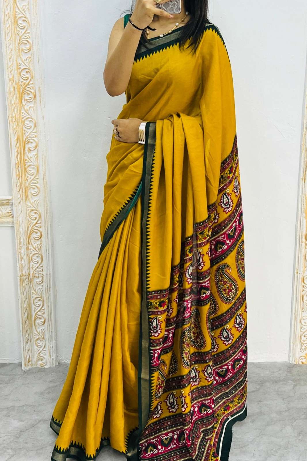 SHRI BALAJI PRESENTS SF 2298 ZARI WEAVING MAL MAL SILK TRADITIONAL KALAMKARI PRINT SAREE FOR WHOLESELLER