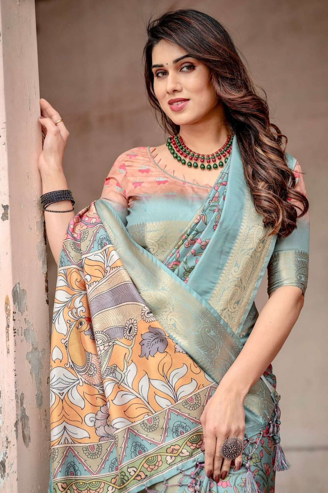 SHRI BALAJI PRESENTS TUSSAR 1086 PREMIUM TUSSAR SILK HAND PAINTED SAREE FOR WHOLESELLER