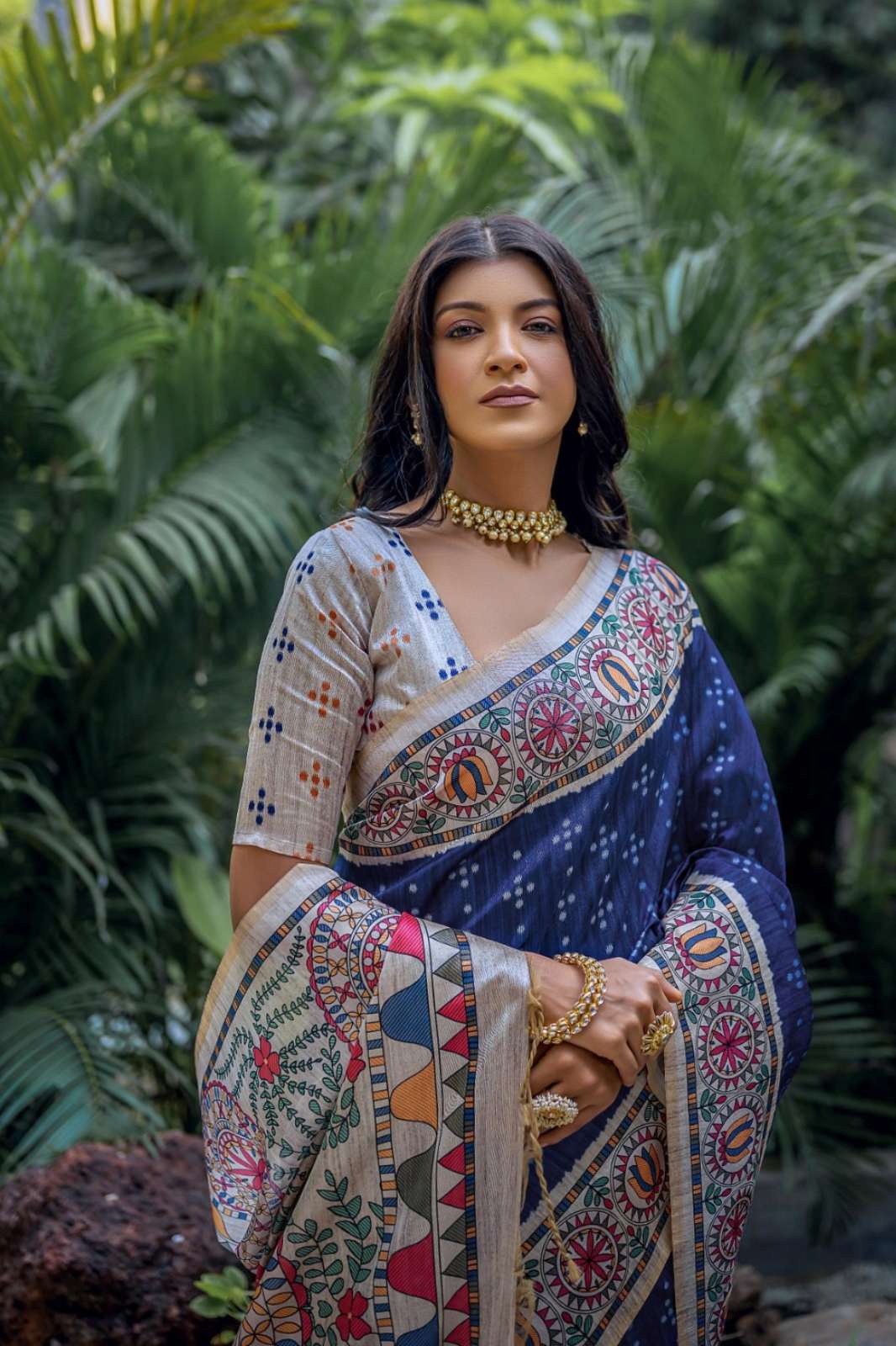 SHRI BALAJI PRESENTS YOGITA MADHUBANI 2 TUSSAR SILK MADHUBANI PRINT SAREE COLLECTION