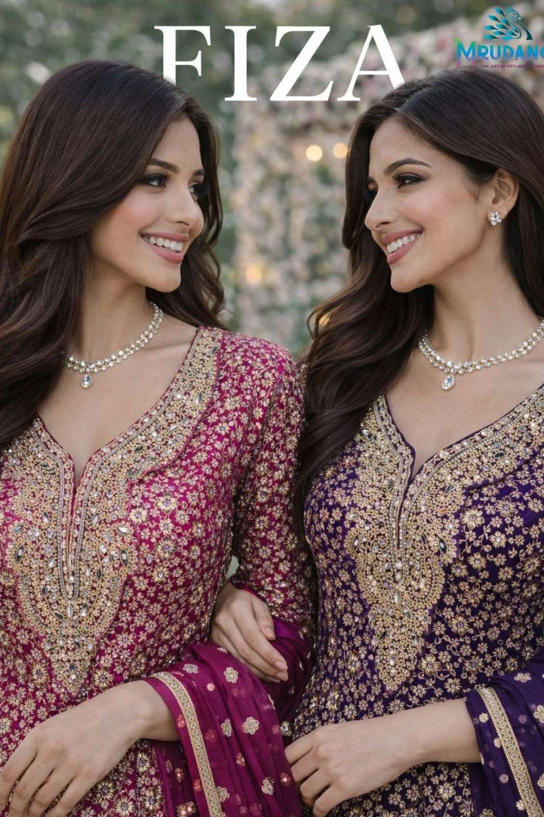 SHRI BALJI LAUNCHES MRUDANGI FIZA PREMIUM GEROGETTE EMBROIDERED SUIT FOR WEDDING