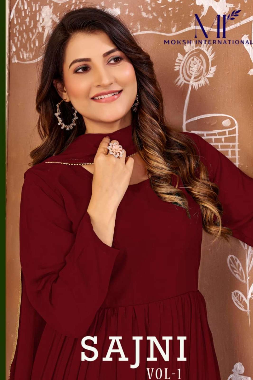 SHRI BLALAJI PRESENTS MOKSH INTERNATIONAL SAJNI Vol 1 PREMIUM GEORGETTE RAEDY TO WEAR KURTI 