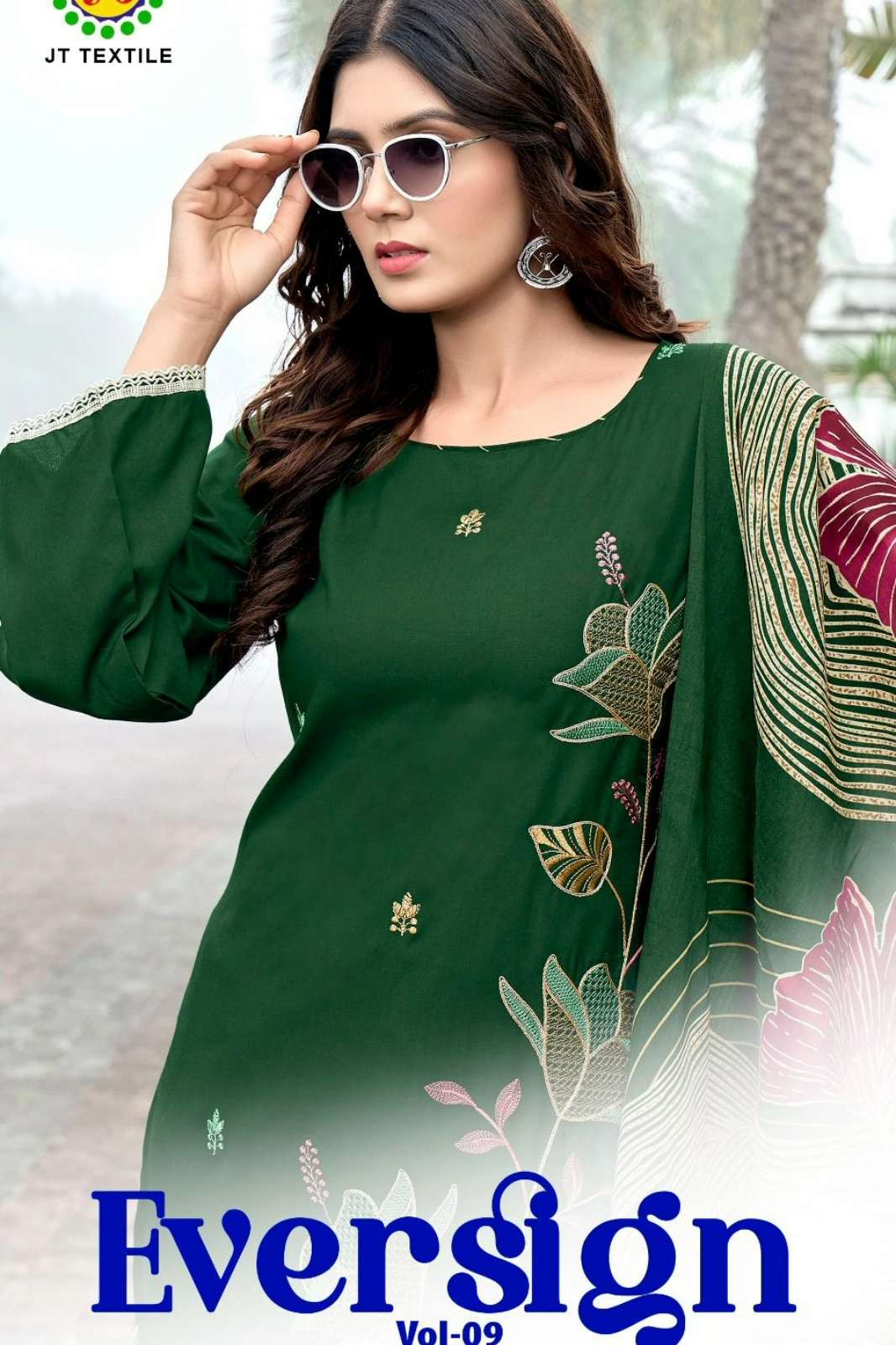 Textilemela JT Textile EVERSIGN 9️ Rayon Fabric Beutiful Printed Suit