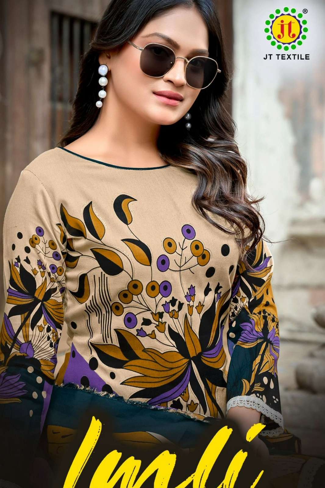 Textilemela JT Textile Imli 6️ Rayon Fabric Beutiful Foil Printed Suit