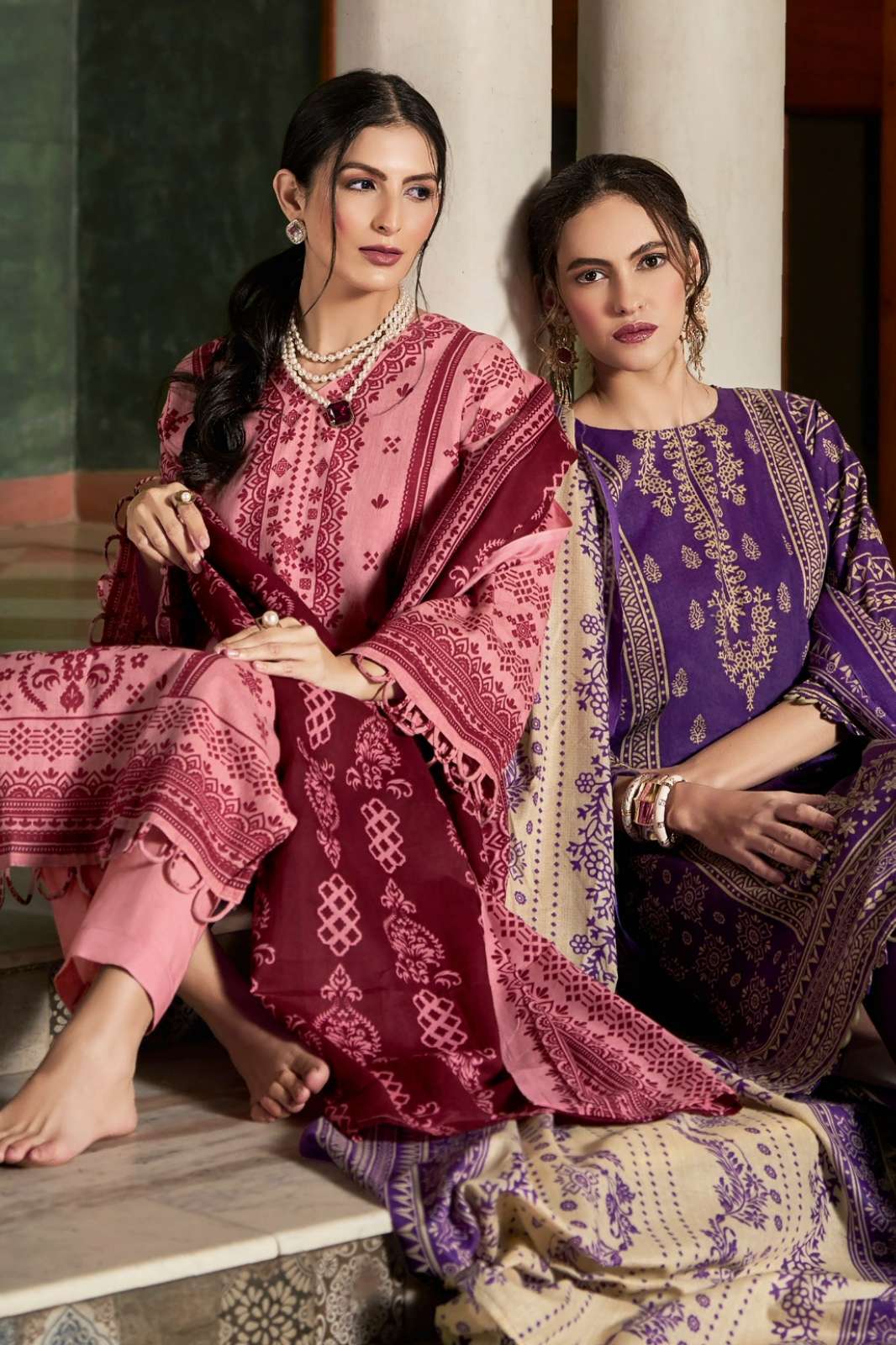 Zulfat HAYAMI 100% Pure Jaam Cotton Beautiful Printed Pakistani Suit